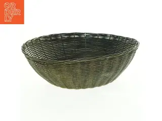 Sølv Fil de Fer Flettet Metal Kurv (str. Diameter 23 cm h 7 cm)
