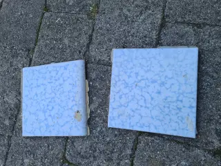 Knabstrup fliser med blå mønster