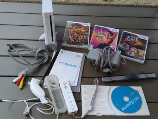 Nintendo Wii med tilbehør