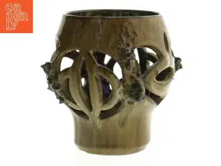 Keramik lava vase med organisk design (str. 11 x 15 cm)