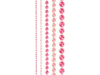 Halv-perler, str. 2-8 mm, pink, 140stk./ 1 pk.