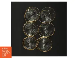 Vintageglas med guldkant (str. 8 x 5 cm)