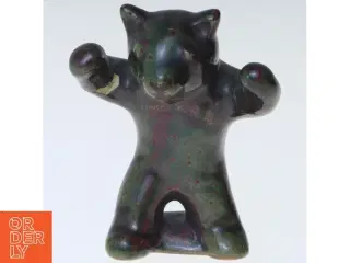 Keramik bjørneskulptur fra L. Hjorth (str. 7 cm)