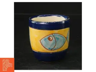 Keramikkrus med fiske-design (str. 7 cm)