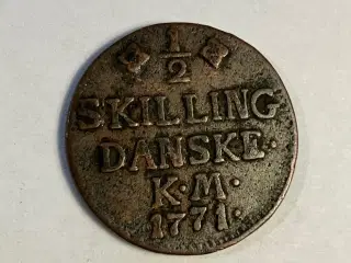 1/2 skilling 1771 Danmark