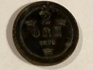2 øre 1876 Sverige