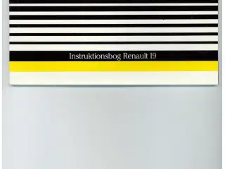 Instruktionsbog, Renault 19.