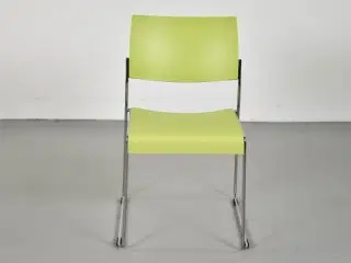 Brunner linos stol med rækkekobling - grøn