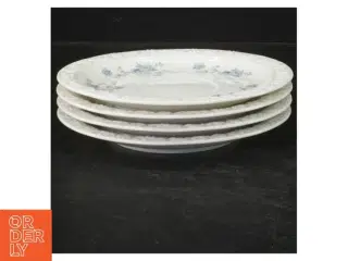 Blåt og hvidt porcelænsmiddagstallerkener fra Rosenthal (str. Ø. 16 cm. 4 stykker)