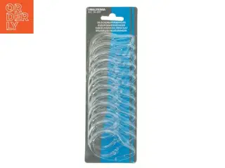 Gennemsigtige ringe tll bruseforhæng fra Biltema (str. 7 x 5 cm)
