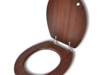 Toiletsæde MDF låg enkelt design brun