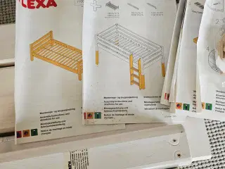 Flexa seng 90x200, halvhøj