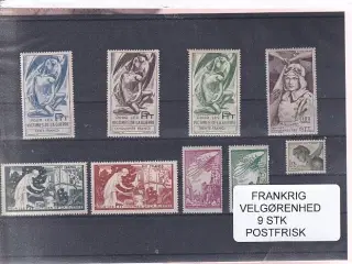 Frankrig - Velgørenhed - 9 Stk. - Postfrisk