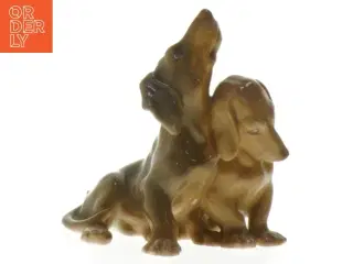 Bing og Grøndahl Gravhunde i porcelæn (str. 11 cm)