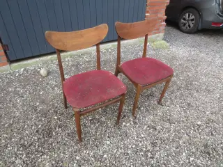 2 stk Teak Stole med stof 