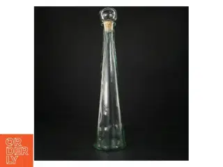 Glasflaske med kork prop (str. H. 43 cm. ø. 10 cm)