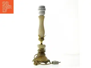 Vintage bordlampe med messingdetaljer (str. 34 cm)