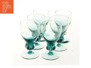 Sæt af seks glas fra Holmegaard (str. Ø 6,5x11,5 cm)