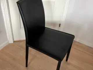 Spisebordsstole sort kunstlæder