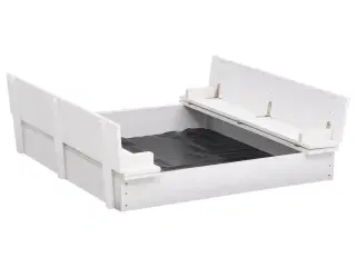 Sandkasse 95x90x15 cm fyrretræ hvid