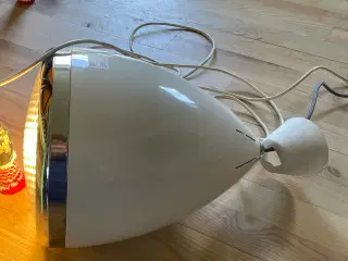 Retro Lampe creme og crome