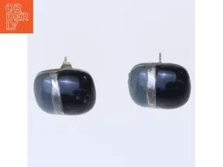 Sorte 80'er eller 90'er ørestikker (str. 15 mm)