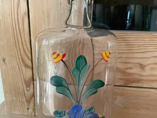Gamle glas og termoflaske - Håndmalede 