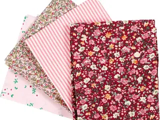 Patchworkstof, str. 45x55 cm, 100 g, rosa, 4stk./ 1 bdt.