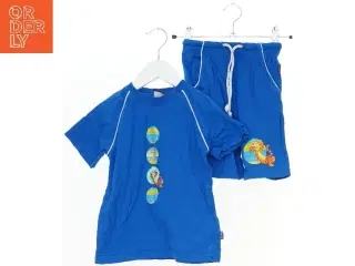 Børnetøj - Blå T-shirt og Shorts sæt med Tiger motiv fra Disney (str. 104)