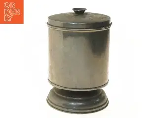 Metaldåse med låg og fod 25 cm (str. 25 cm)