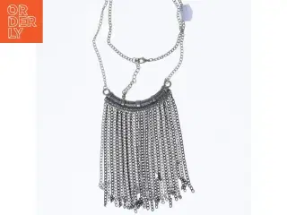 Sølvhalskæde med kvast (str. 60 cm)