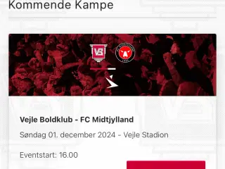 Vejle BK - FC Midtjylland billetter