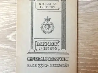 Generalstabskort Blad 33 Helsingør 1:100000