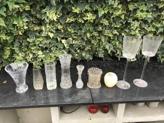 gamle glasvaser marmor vase
