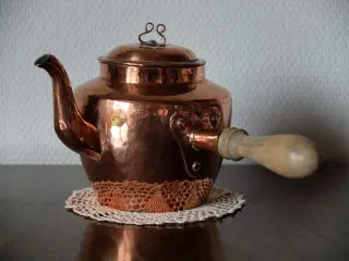 Kobber kaffekande/tepotte med stjært