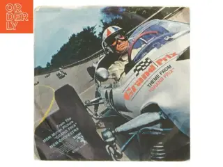 Vinylsingle med Grand Prix-tema fra Mgm (str. Ø. 18 cm)