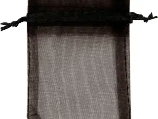 Sort organzapose 7x10 cm - 10 stk. til gaver