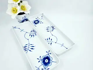 Blå Mega Riflet Fad 1 sortering Porcelæn 
