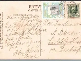 Julemærke 1910 på Postkort