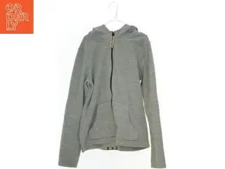 Grå hættetrøje med lynlås fra H&M (str. 158)