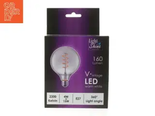 LED-pære vintage E27 fra Light Shine (str. Ø. 125 mm. længde. 170 mm)