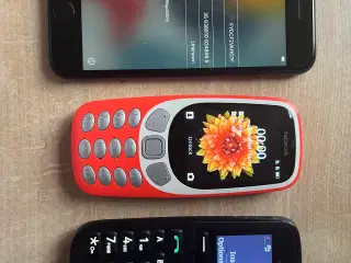 Mobiltelefon iPhone 7, Nokia 3310, Doro 5031