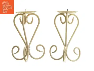 Flotte hvide lysestager (str. 2 stk 18 cm)