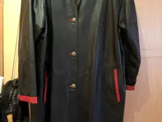 Læder frakke