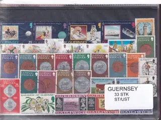 Guernsey - 33 Stk. - Stemplet/Ustemplet