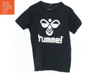 Sort T-shirt med logo fra Hummel (str. 140)