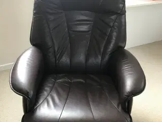 2ens brune læderstole 
