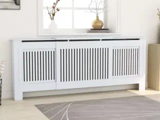 Radiatorskjuler 205 cm MDF hvid