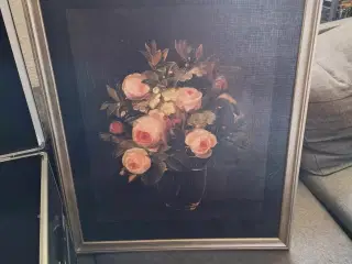 2 stk billeder med roser på