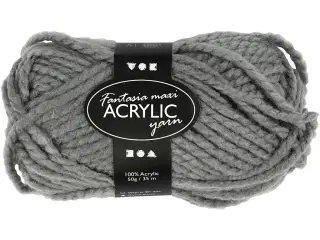 Fantasia Polyacrylgarn - Grå Maxi, 50g, 35m
